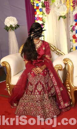 Maroon lehenga